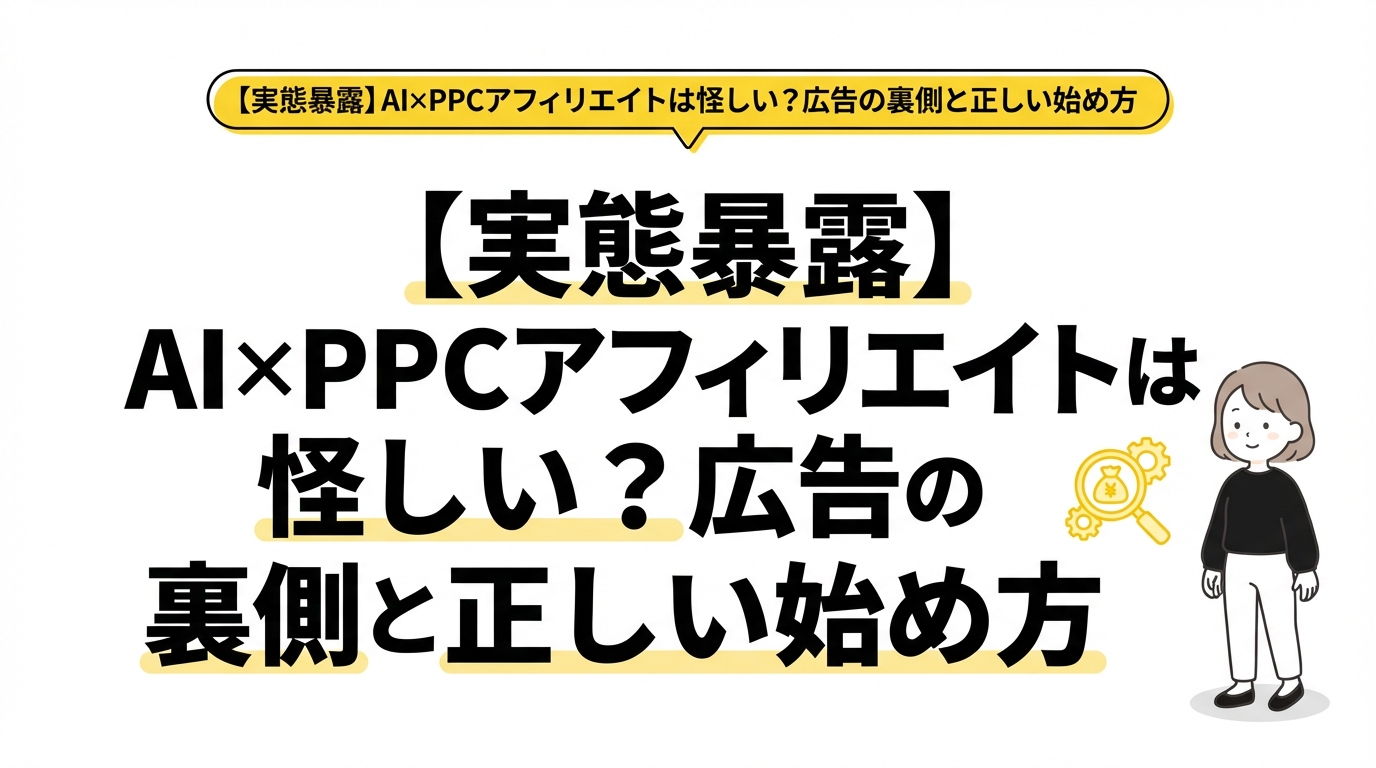 【実態暴露】AI×PPCアフィリエイトは怪しい？広告の裏側と正しい始め方